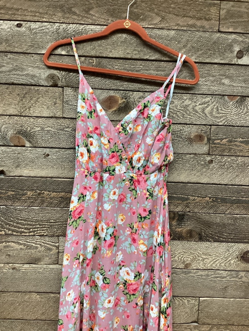 Lulus Everlasting Bliss Blush Floral Maxi Dress Size L - Picture 3 of 8